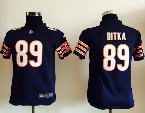 Nike Bears #89 Mike Ditka Navy Blue Team Color Youth Stitched NFL Elite Jersey - Click Image to Close